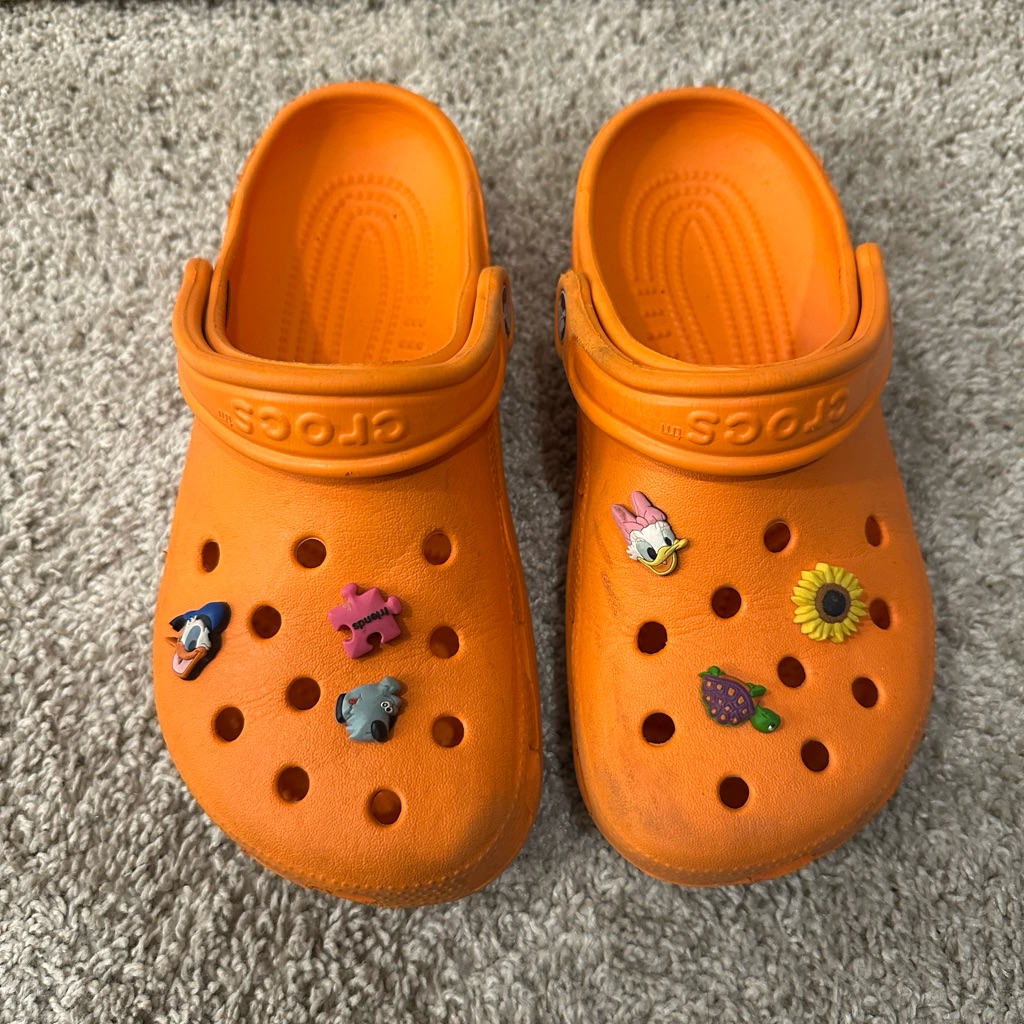 Crocs Orange Unisex Adult Classic Crosslite Sandals Clogs